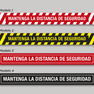 Vinilos adhesivos de suelo para mantener la distancia de seguridad